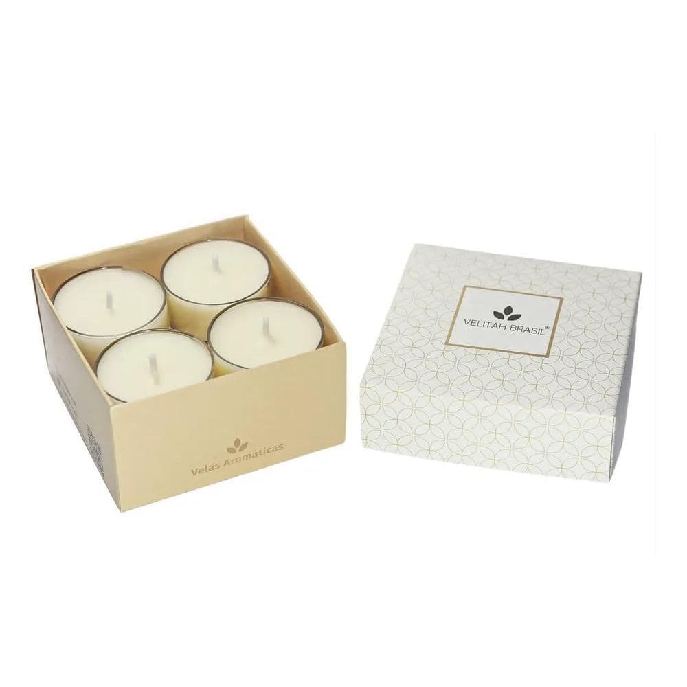 2X 4 Mini Velas Aromáticas Premium Lavanda Velitah Brasil