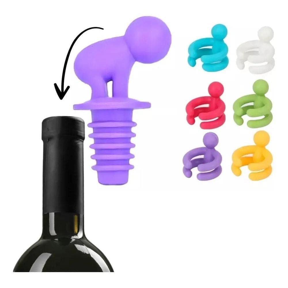 Marcadores De Taça E De Copos Homem Com Tampa Em Silicone