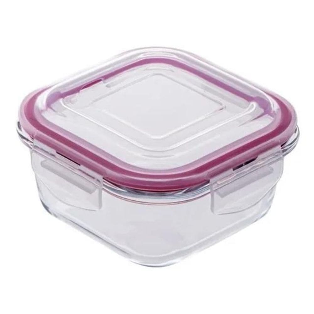 Pote Hermético De Vidro Quadrado 320Ml Qc-100