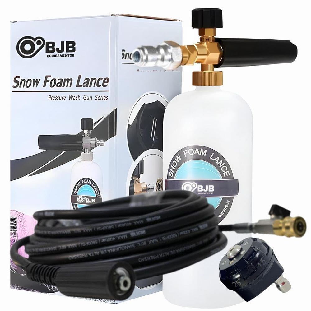 Mangueira 10M Engate Bico Multi Snow Foam Lavadora Para Wap