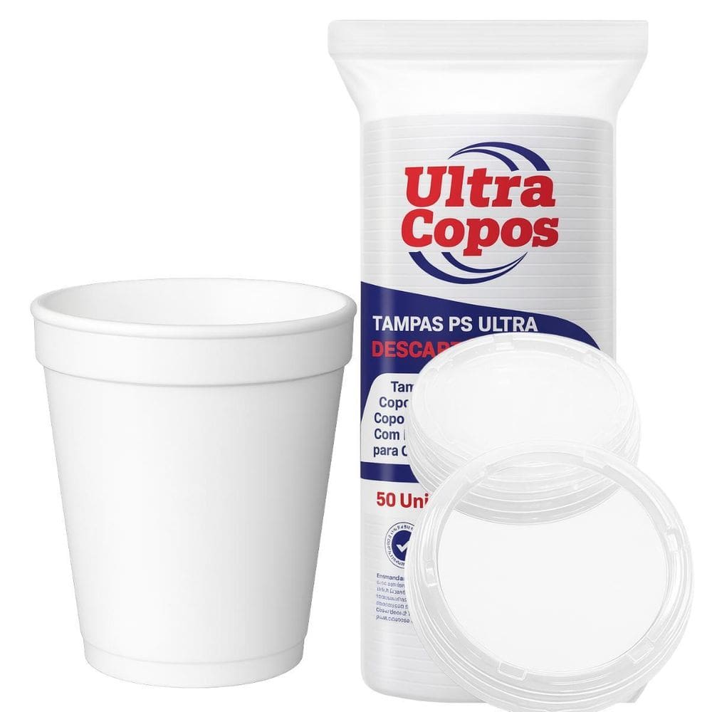 Copo Termico De Isopor Com Tampa 180Ml Café E Bebidas 100 Un