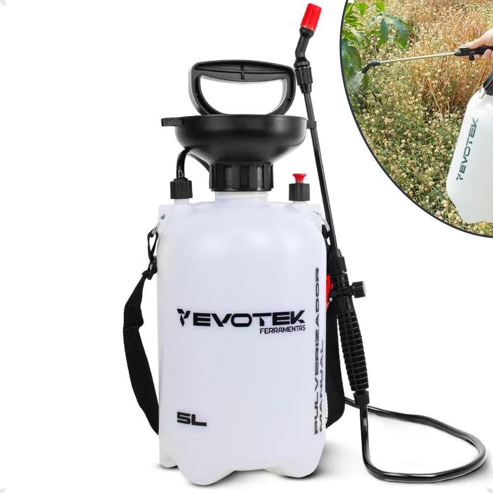 Pulverizador Agrícola Lateral Bomba Manual 5 Litros Alta Pre