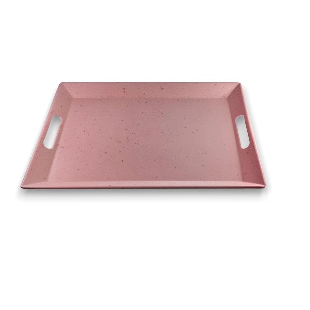 Bandeja Retangular Linha Orgânica Rosa - 33,00Cm - Ad