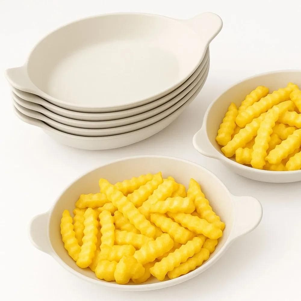 Kit 10 Petisqueira Barquinha Canoa Branca Petiscos Porções