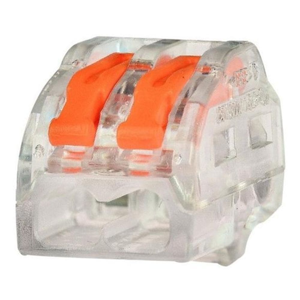 15 Conector Elétrico Emenda Rápida Alavanca Borne 2 Fios 222