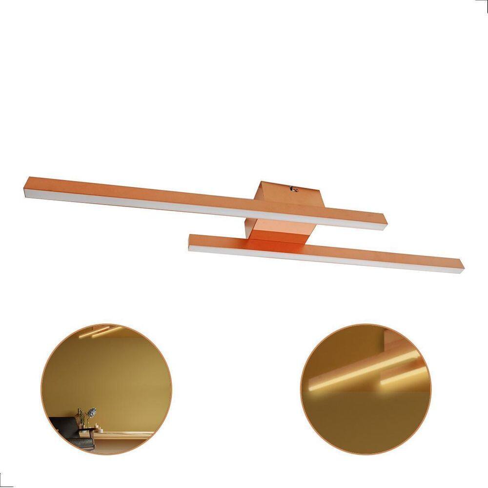 Lustre Plafon Kit Cobre Fosco Luminária Teto 3000K Bivolt