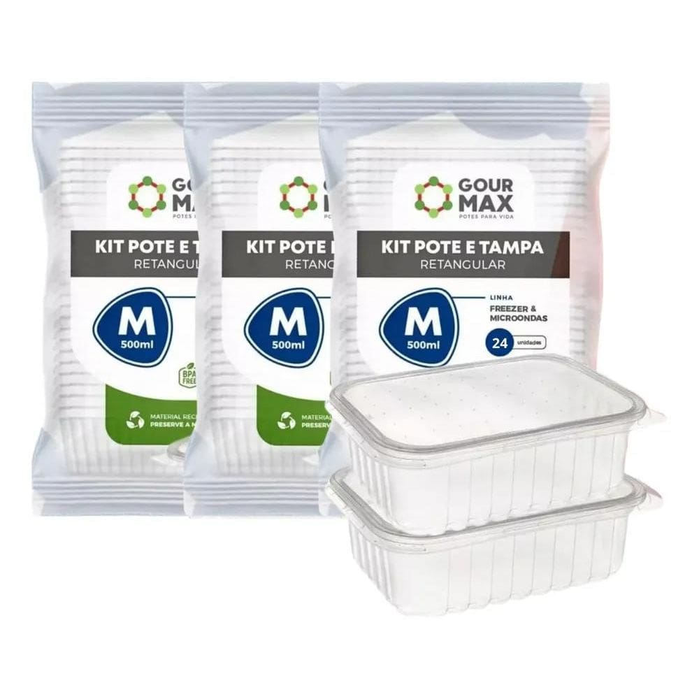 72Un Pote Descartável 500Ml Freezer Microondas Marmita