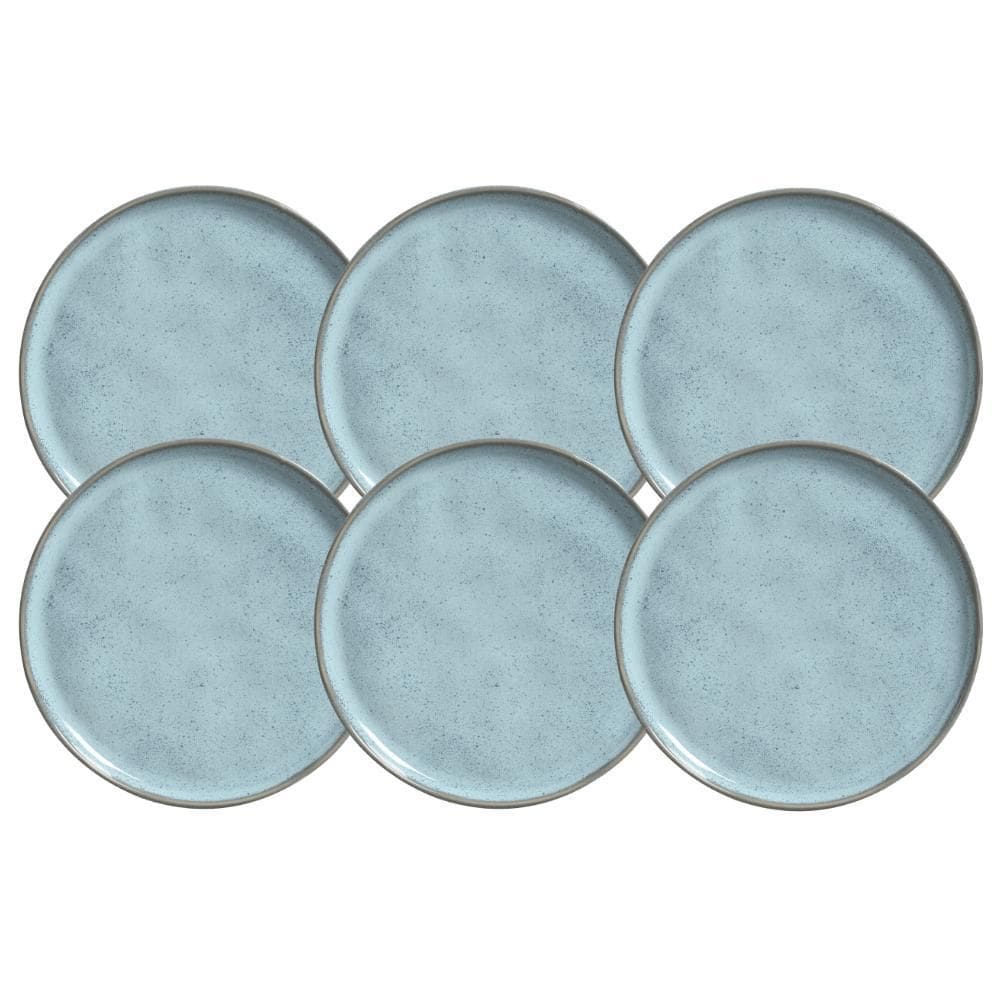 Jogo De Pratos Fundo Bio Breeze 22,5Cm 830Ml Kit 6 Pçs Azul