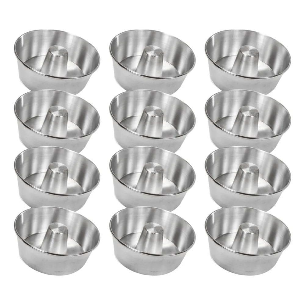 10X Kit 12 Mini Forminha Pudim Bolo Vulcão N10 Alumínio Pur