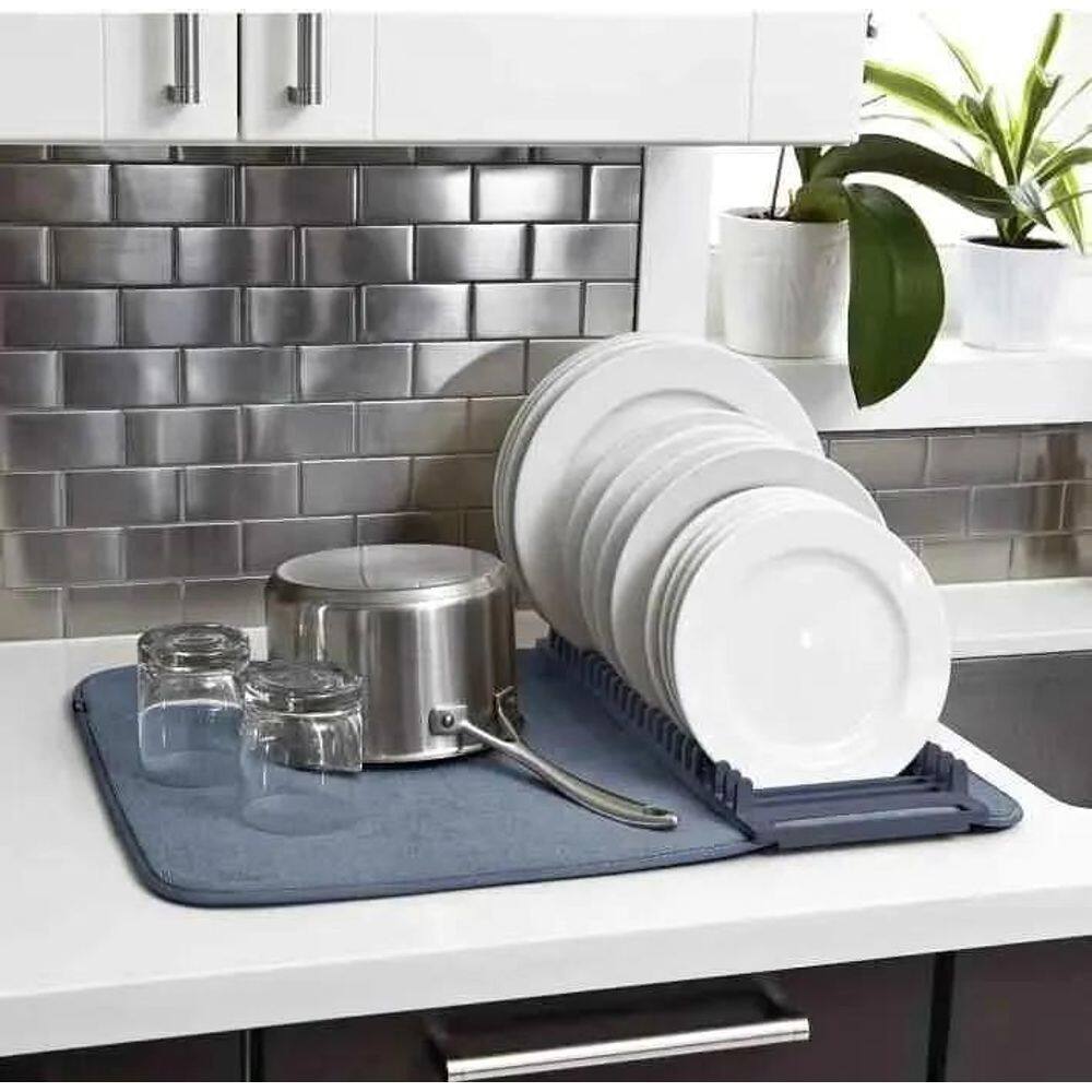 Escorredor Louça Prato Copo Talher Pia Tapete Microfibra