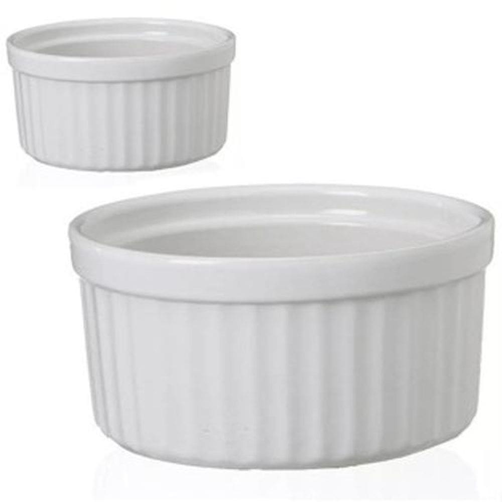 Kit 2 Ramequim De Porcelana Branco 10,5Cm- 8426