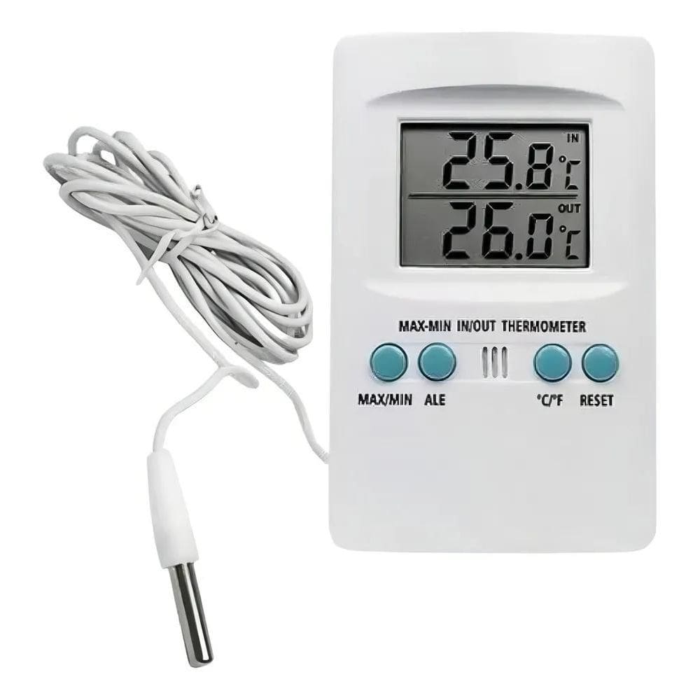 3X Termômetro Medidor Ambiente Máxima Mínima Data Hora Digit