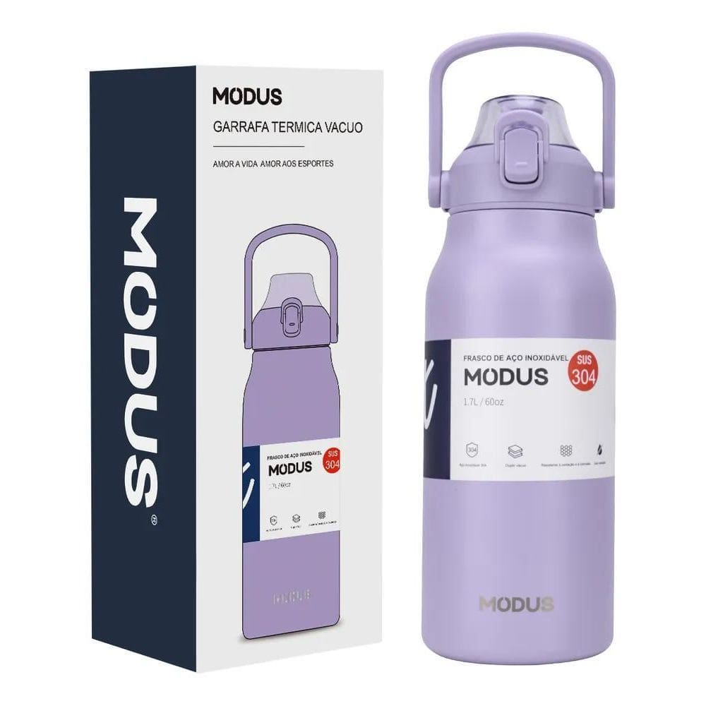 Modus Garrafa Térmica De Viagem Inox 1700Ml Água Com Canudo