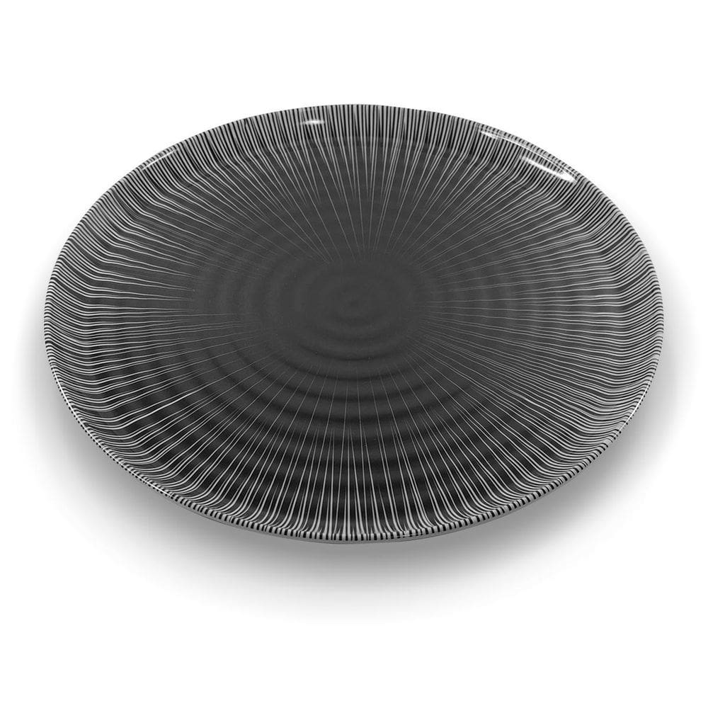 Prato Mesa Linha Psicodélica Preta 27,0Cm - Ad