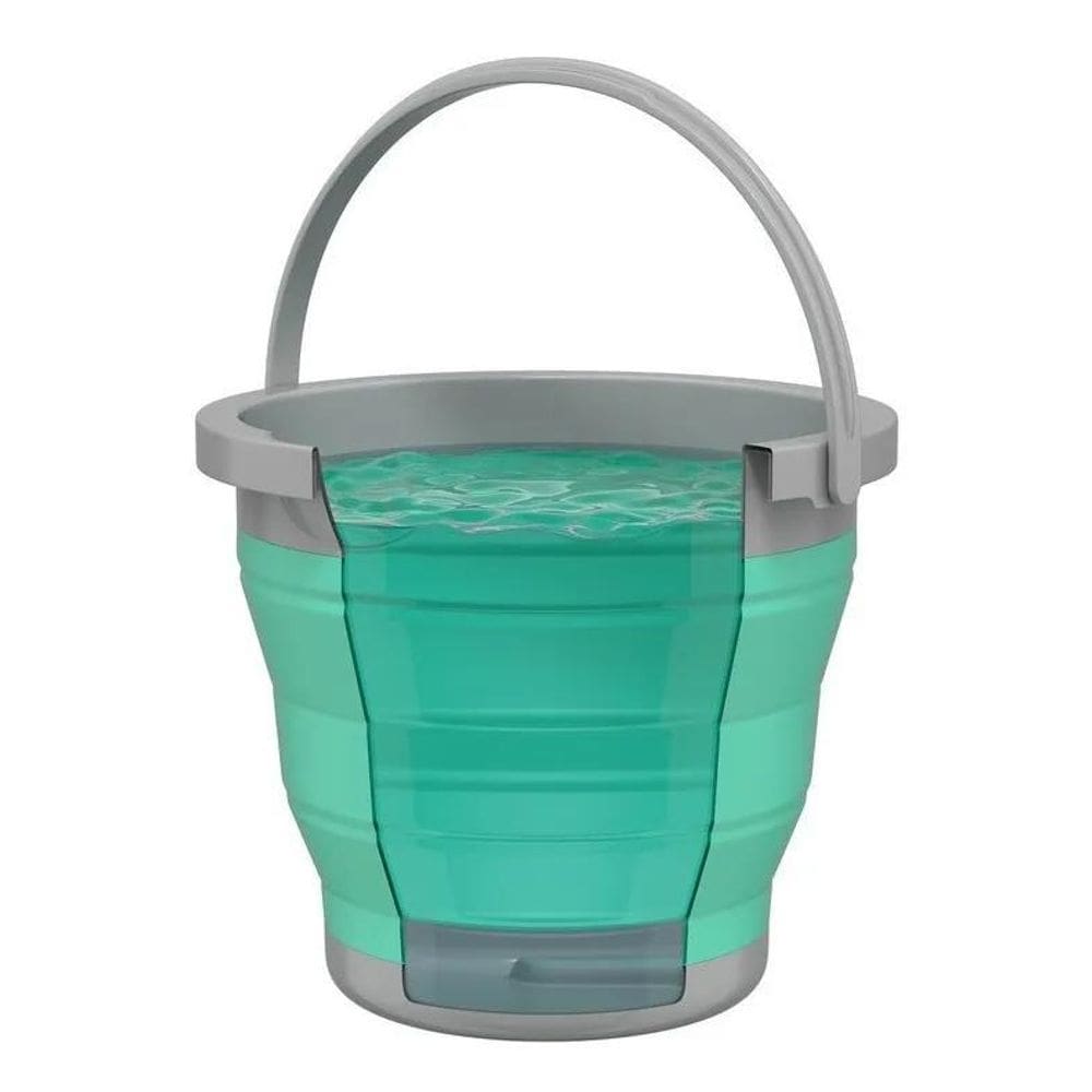 2X Balde Retrátil 5 Litros Com Alça Ret3512 Flashlimp Cor Ve