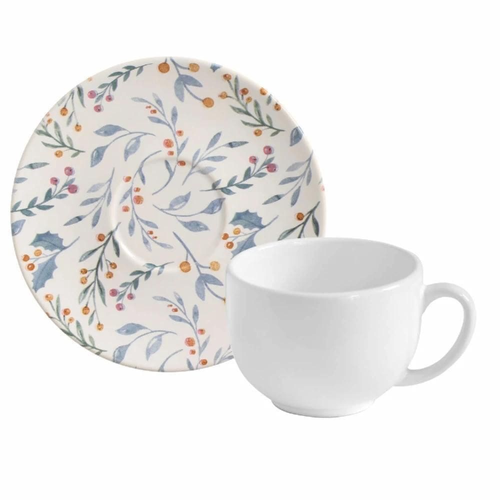 Xicaras De Cha Coup Snowflakes Porto Brasil 6 Pecas - Natal