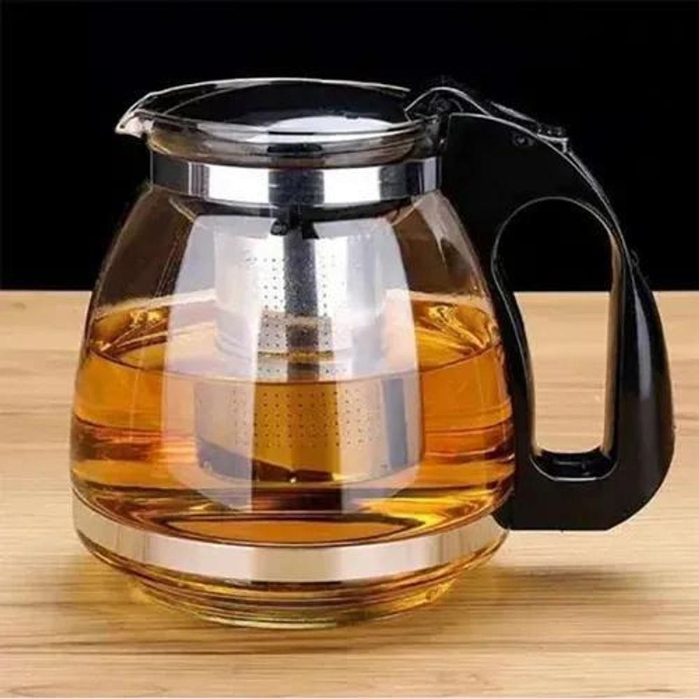 2X Chaleira Bule De Vidro Com Infusor Inox Para Café Chá 120