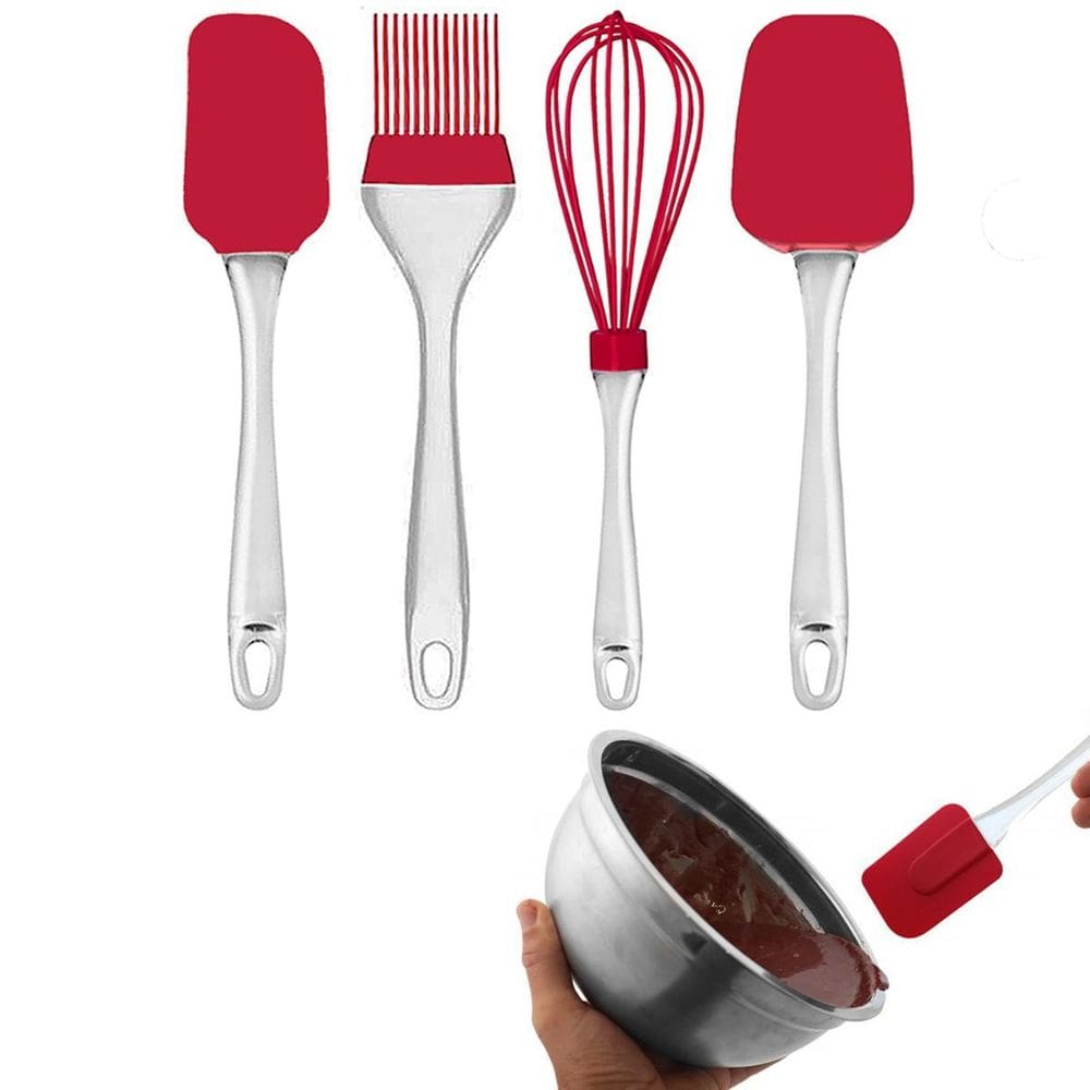 Kit 4 Peças Utensilios Espatula Pincel Acrilico Ergonomico