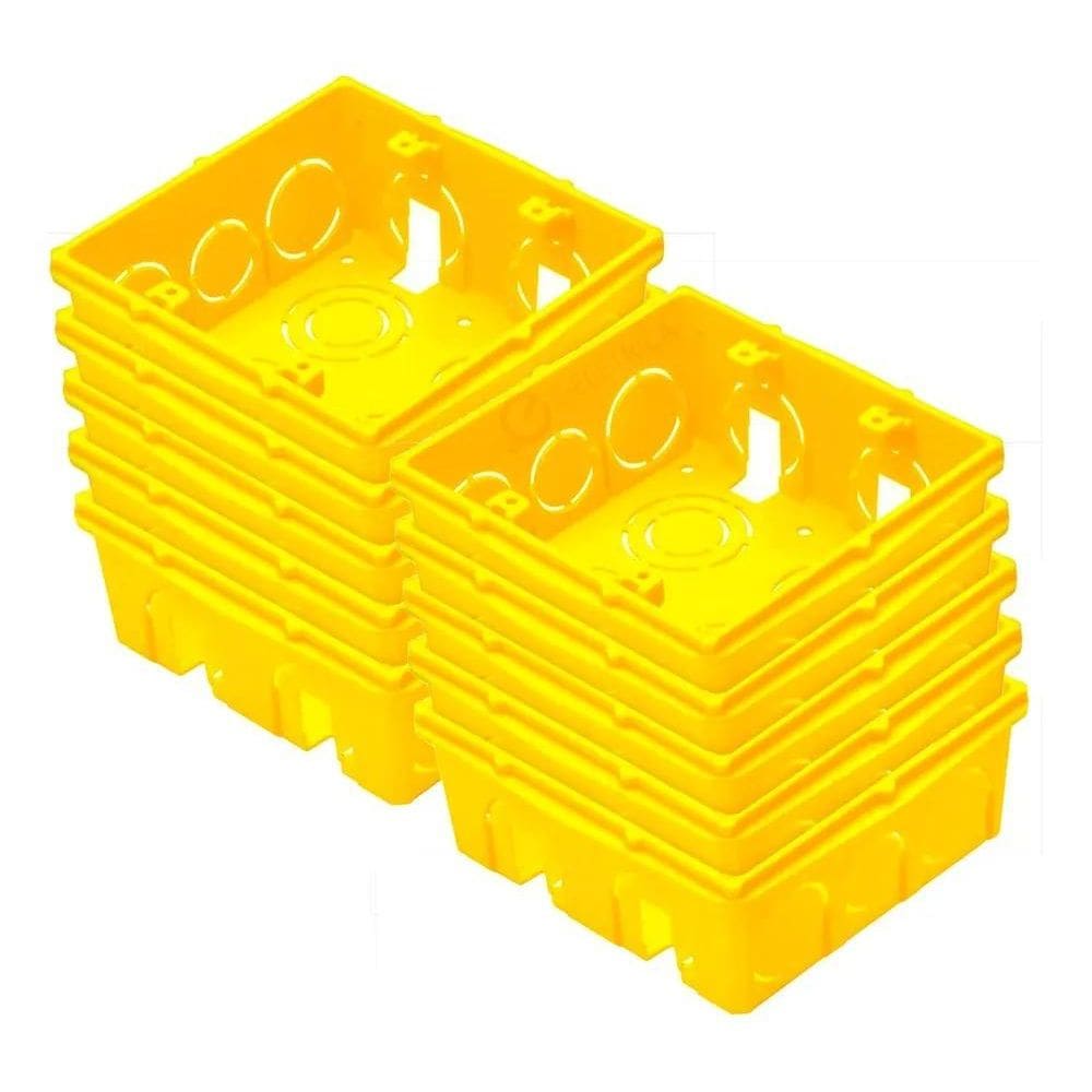 10 Pçs Caixinha Luz Tramontina 4X4 Para Tomada E Interruptor