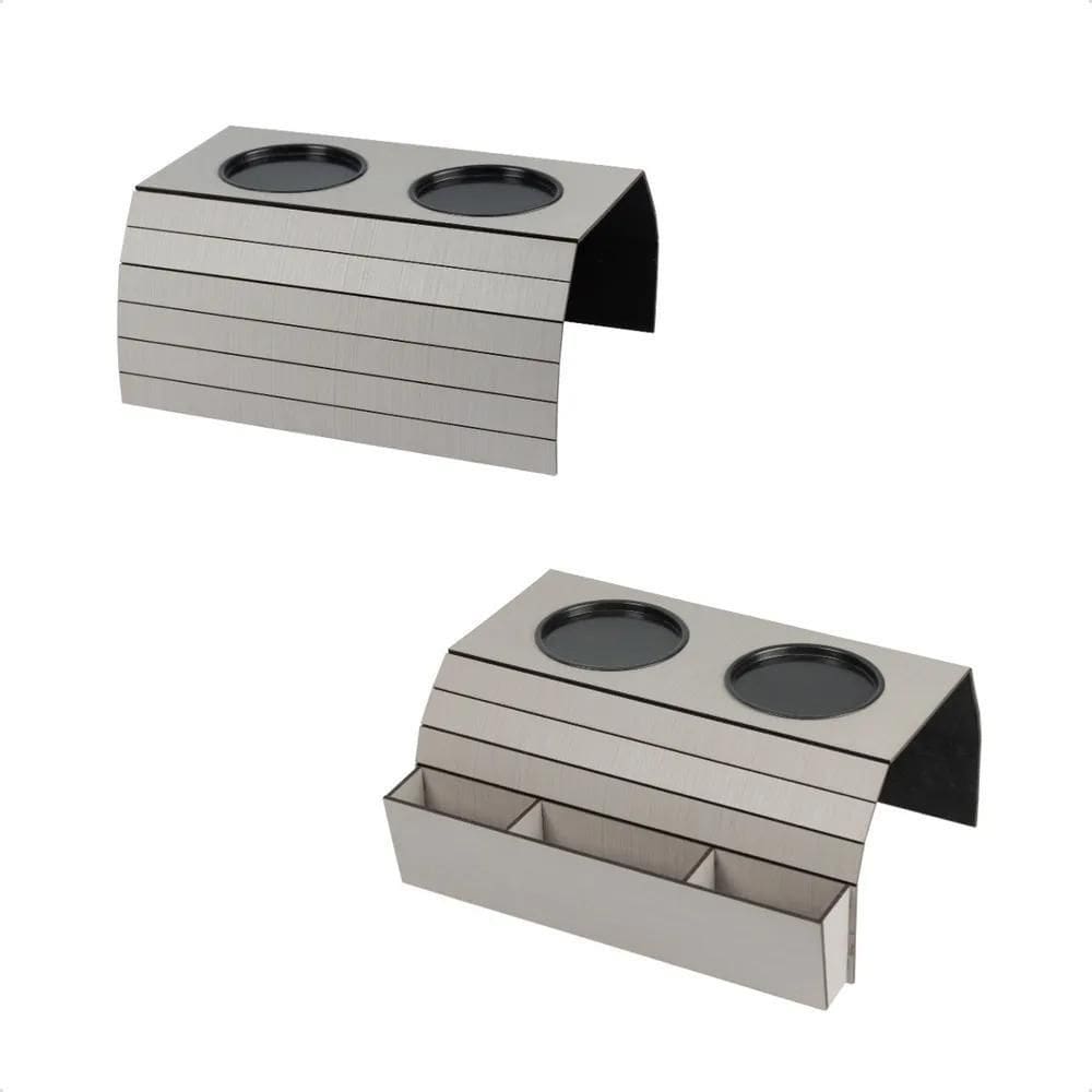 3X Kit 2 Uni Esteira Porta Copos Controle Braço Sofá Mdf Cin