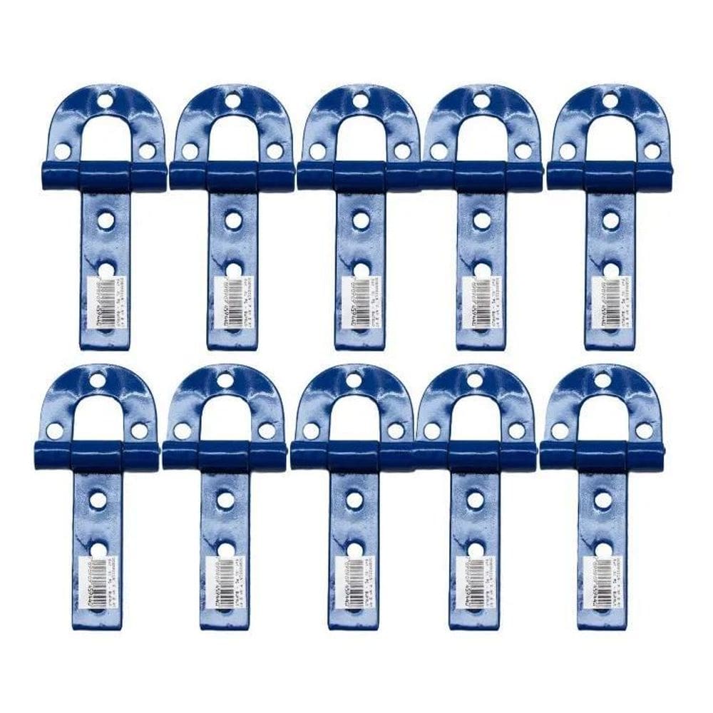 10 Dobradiça Porteira 138Mm No 0 Aço Carbono Ferradura