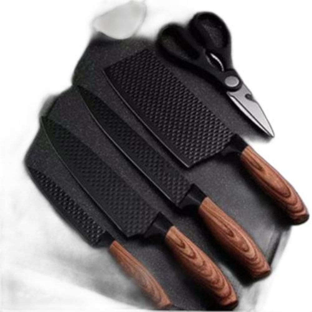 Super Jogo Facas Chef Premium 6 Peças Cozinha Inox 304