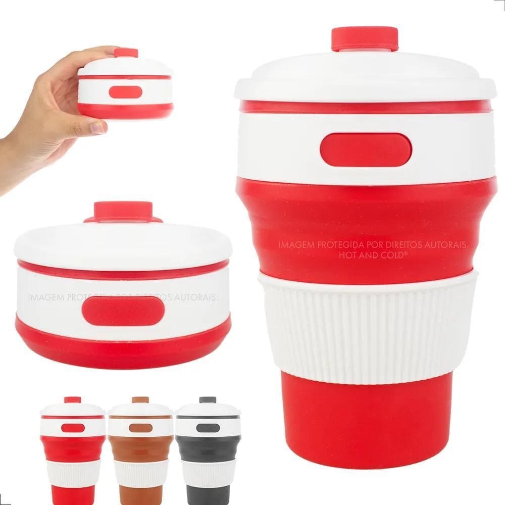 Copo De Silicone Retrátil Dobrável - Ecológico Reutilizável
