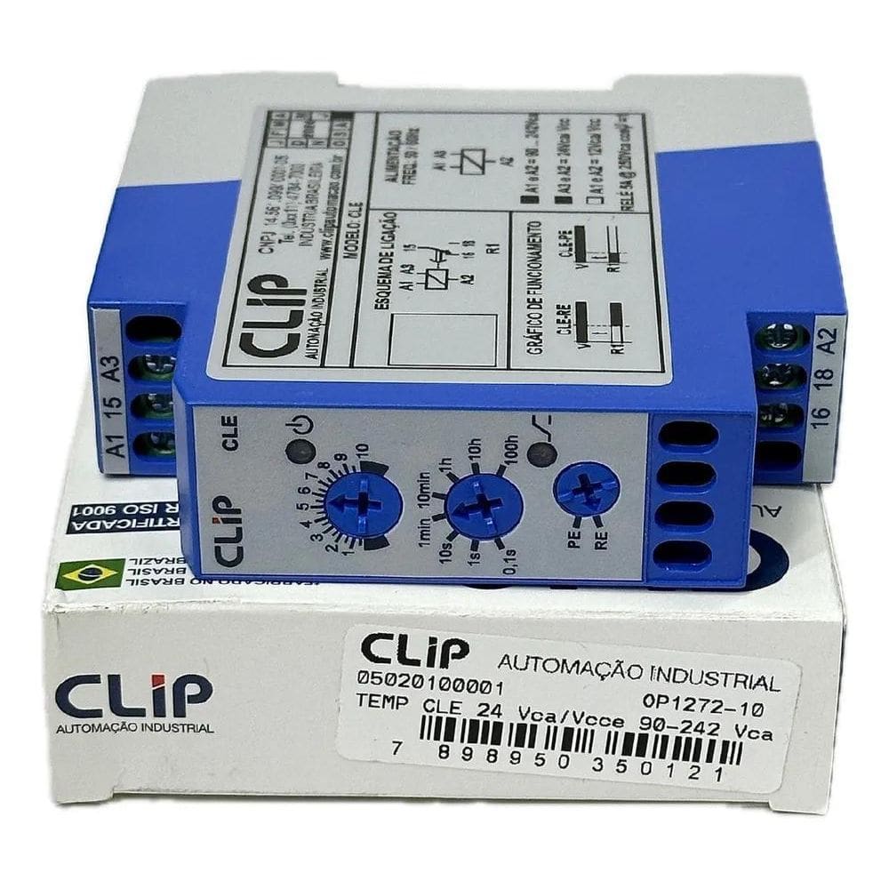 3X Relé Temporizador Cle Retardo Pulso Energização Clip Cle