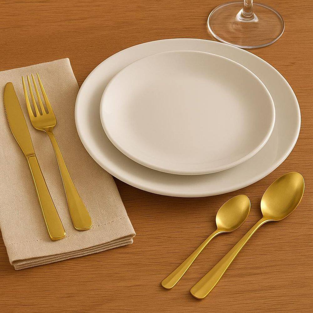 Faqueiro 24 Peças Aço Inox Santorini Dourado Gold