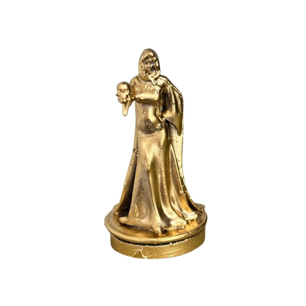 Miniatura Religiosa Orixás E Guias Em Resina 3D Dourada 5 Cm