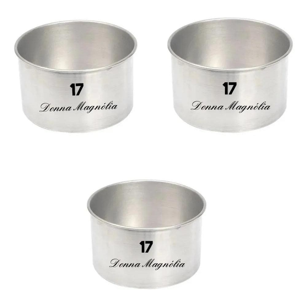 2X Kit 3  Tres  Assadeira Forma Bolo Redonda Alta 17 X 10 G9