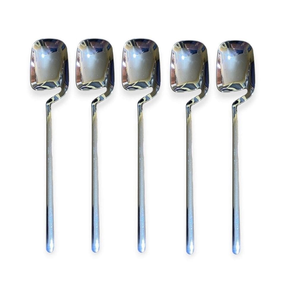 Colheres Sobremesa Vazada Prata Descartável 14Cm- Kit 12 Un