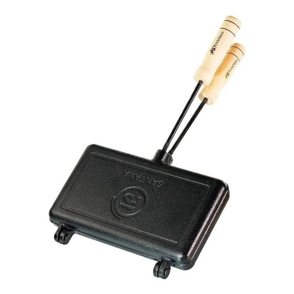 Sanduicheira Ferro Dupla 2 Pão Forma Misto Fundição Sant`Ana