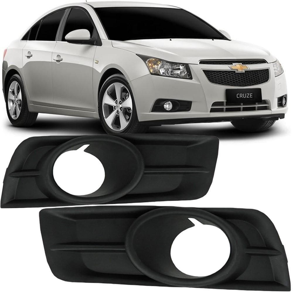 Par Grade Parachoque Moldura Farol Milha Cruze 2012 2013