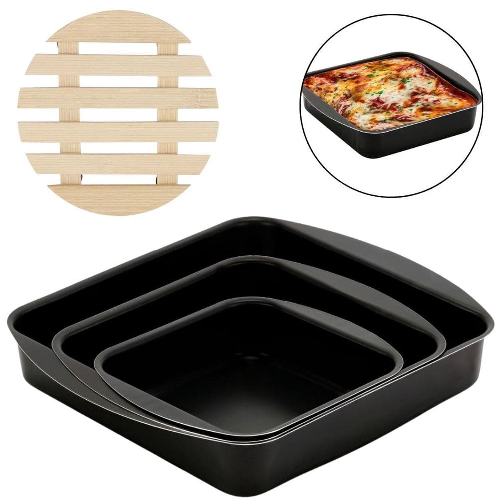 Jogo De Assadeira 03 Peças Antiaderentes + Descanso Panela