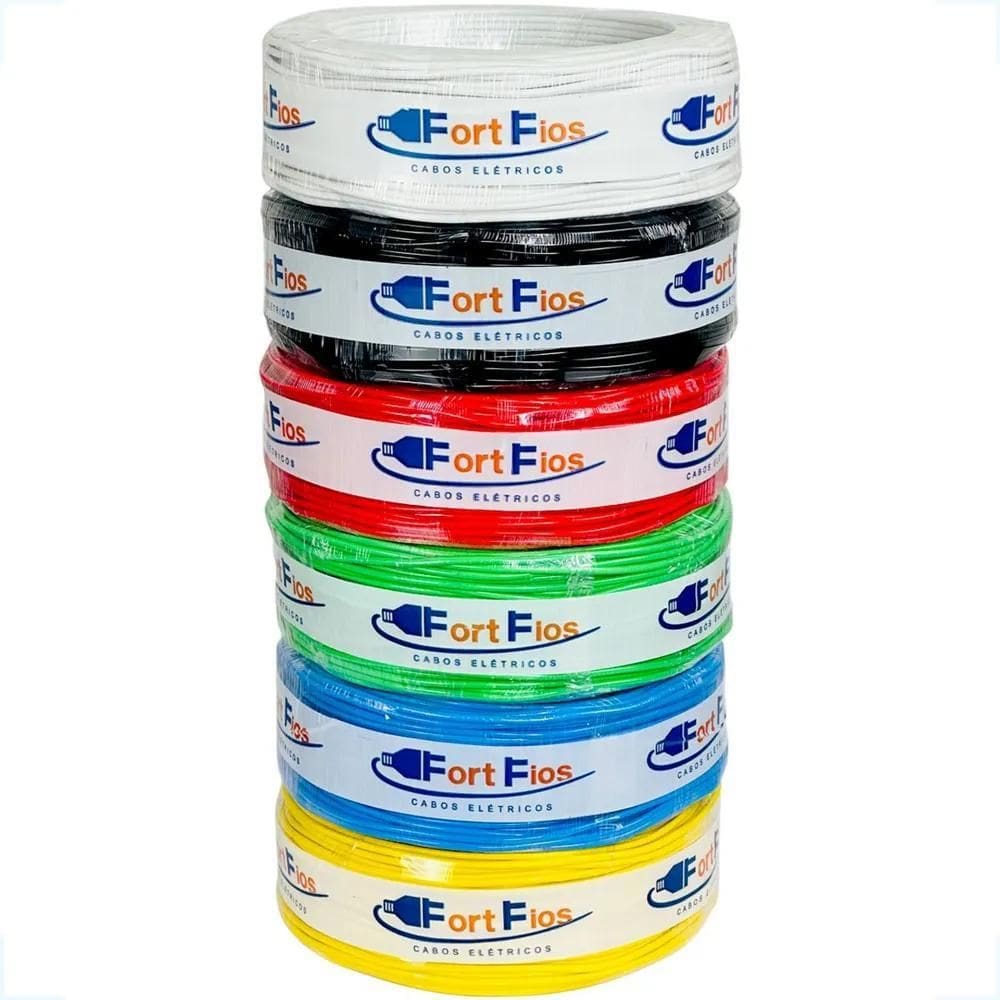 Fio Elétrico 1,5Mm Cabo Flexível 1 5Mm Rolo 50M Metros 7 Azu