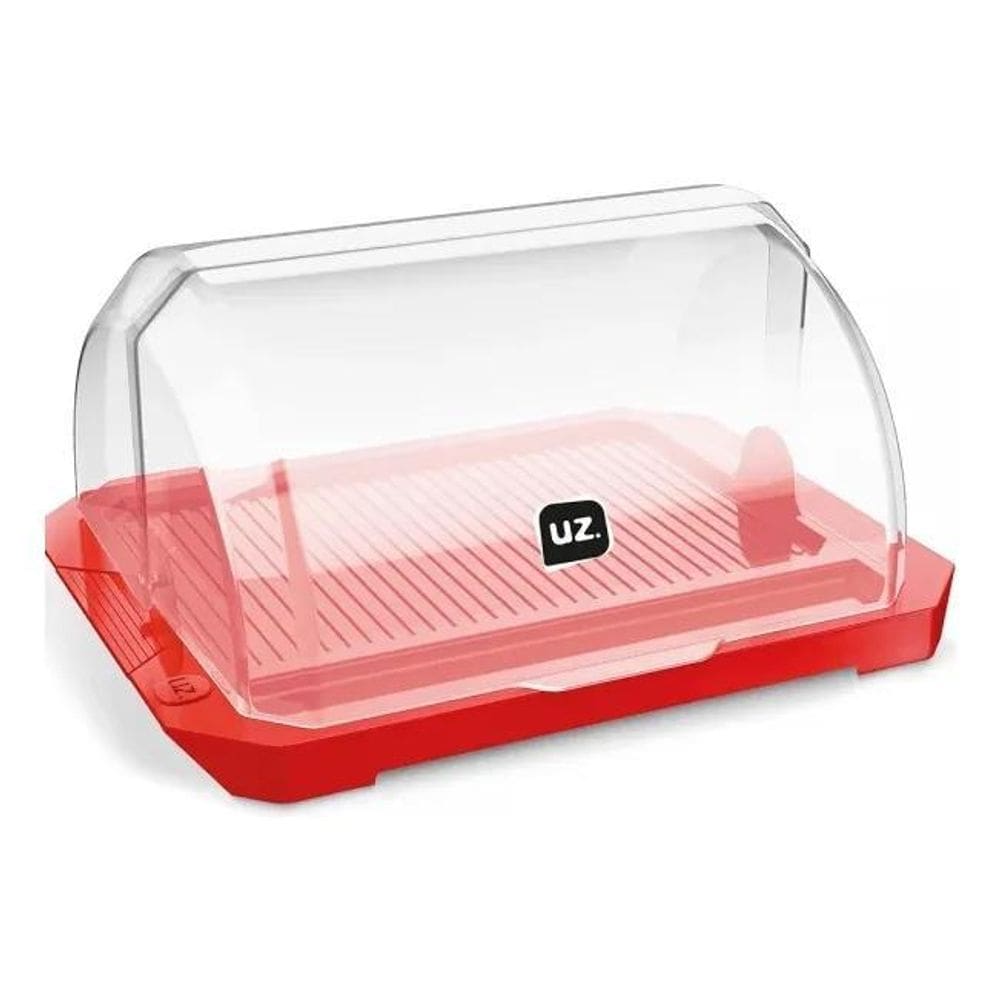 Porta Pães Cesto Guarda Pão Bolo Acrílico Tampa Retrátil Cor