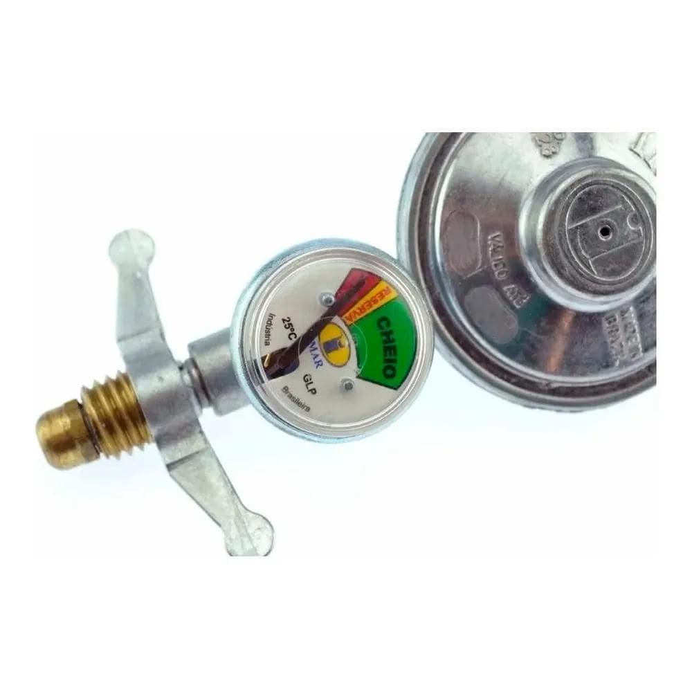 Medidor De Gás Manômetro Registro Regulador Válvula Cozinha