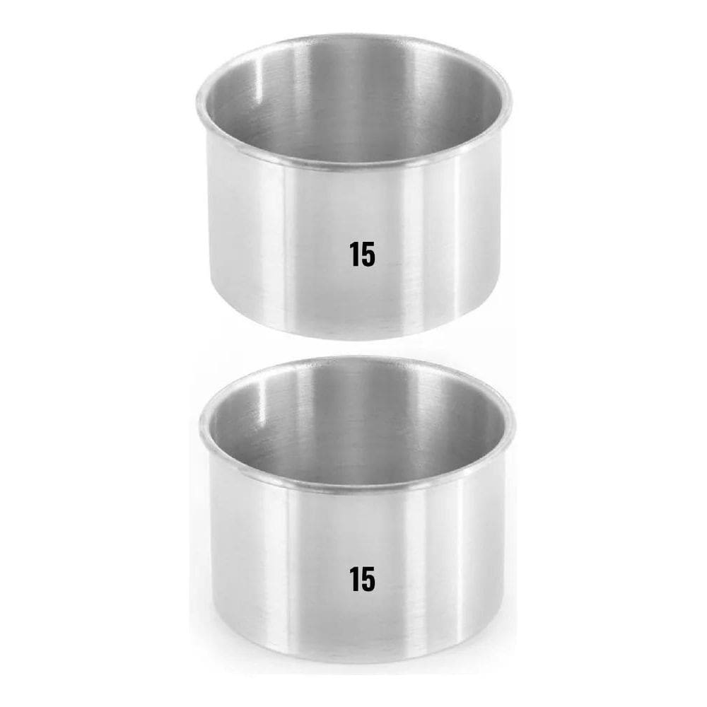 3X Kit 2 Forma Assadeira Bolo Redonda Alta 15 X 10 F12 Cor A