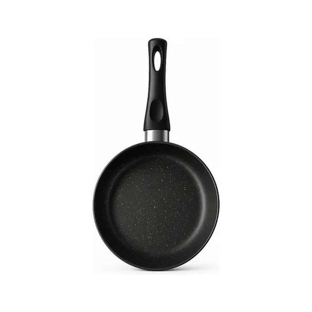 Frigideira Preta 18Cm Indução Antiaderente Cabo De Baquelite