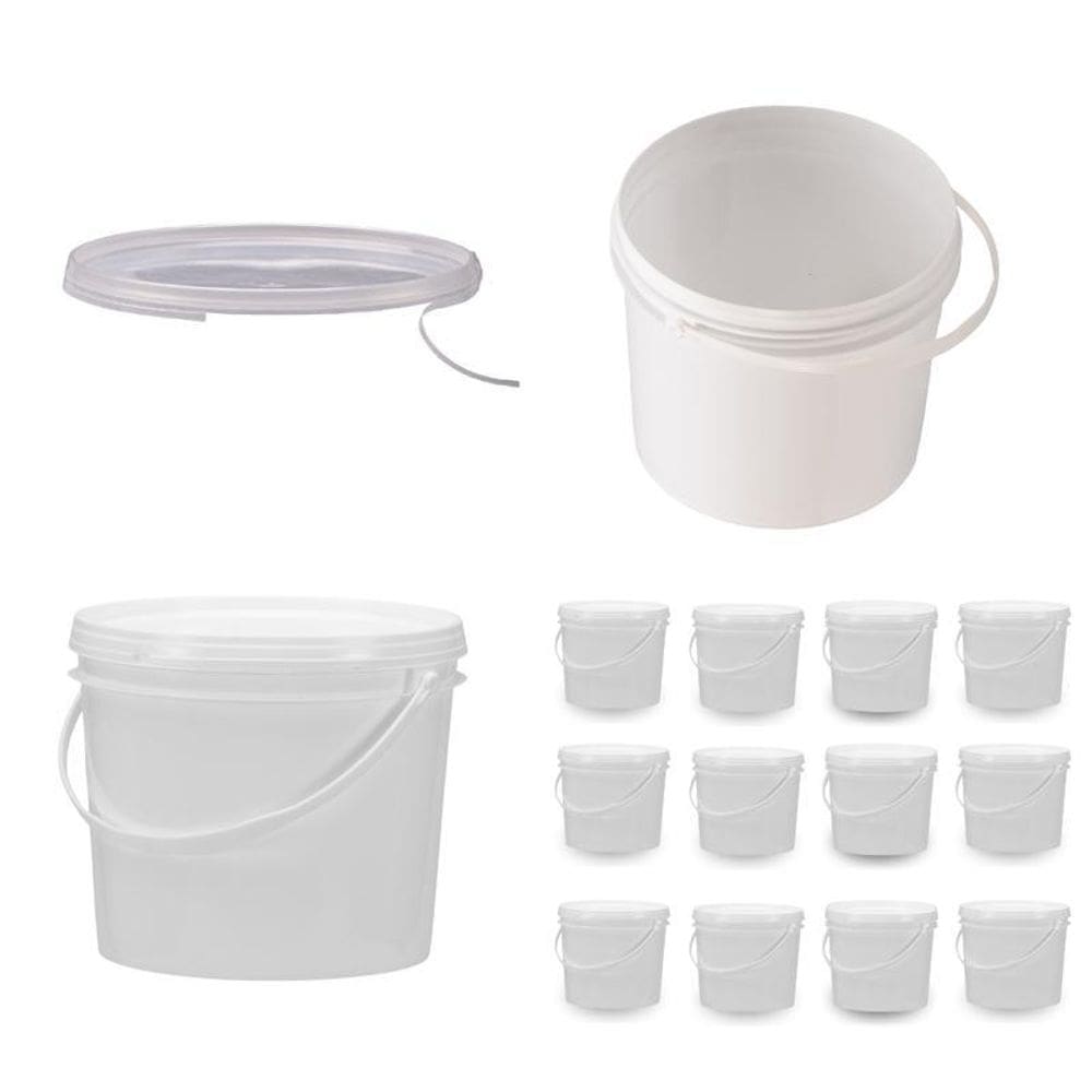 Balde Para Gel 1.8L Branco 12 Pçs