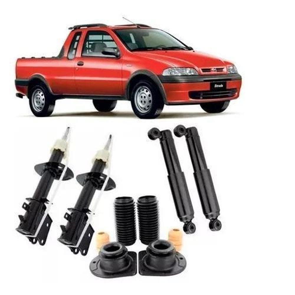 4 Amortecedores + 4 Suspensão Batentes Strada Fire 2002/ 20