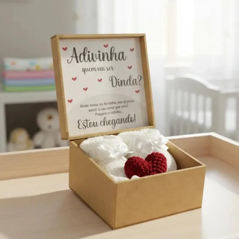 Caixa Revelação Gravidez , Anuncio Para Papai E Familia Dind