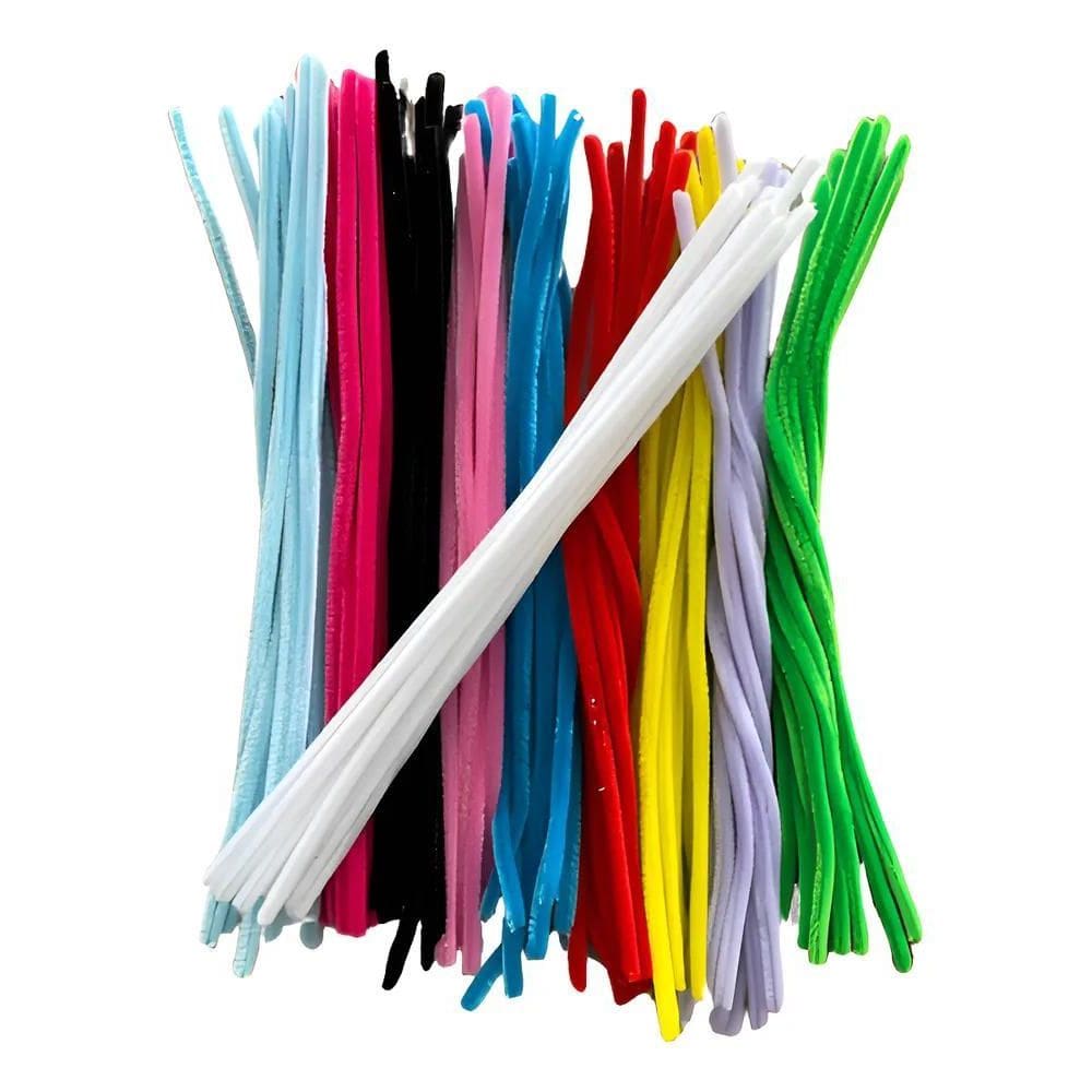 10X 100 Haste Chenille Com 30 Cm 6 Mm Limpador Core