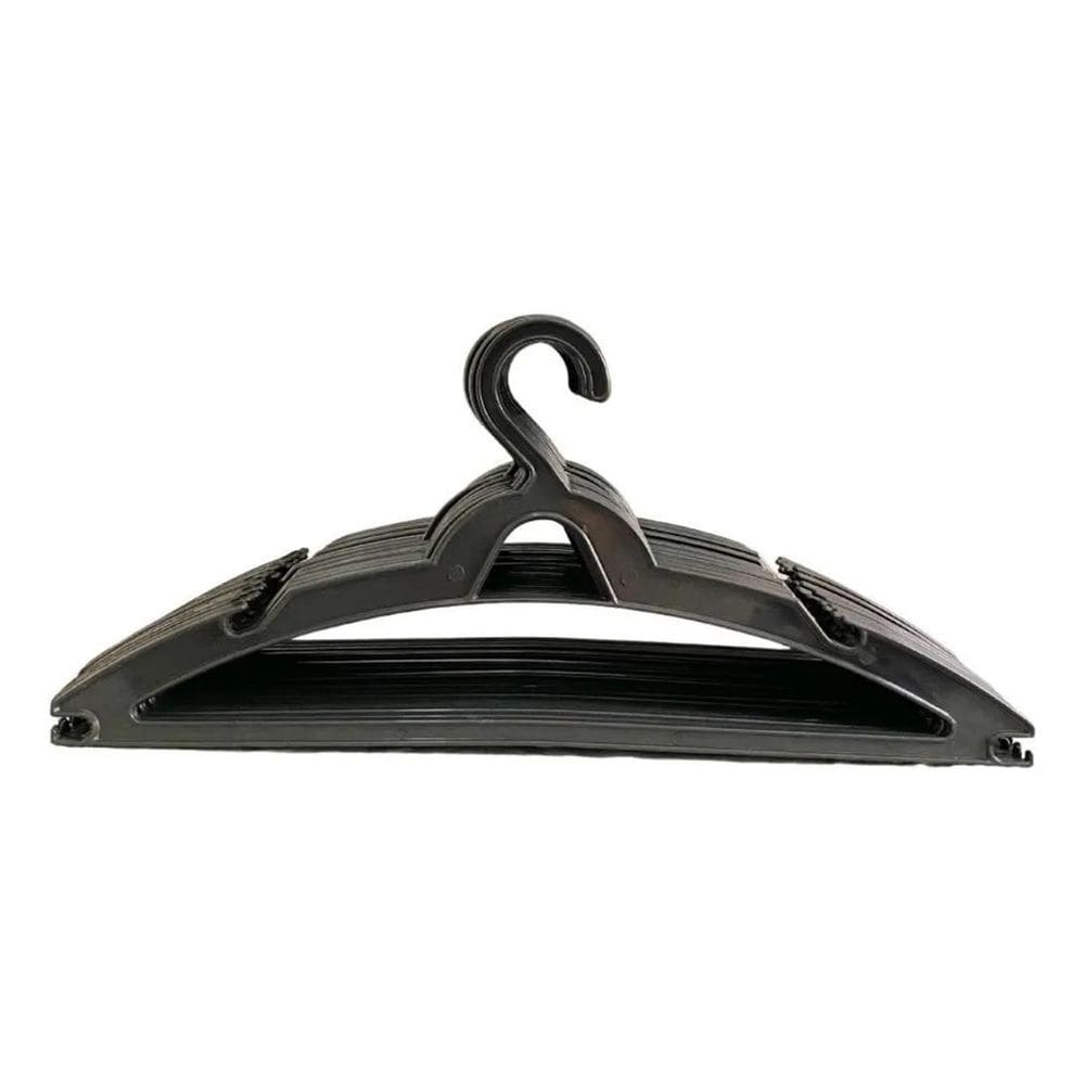 Cabide Adulto Chatinho 50 Unidades Preto Antiderrapante