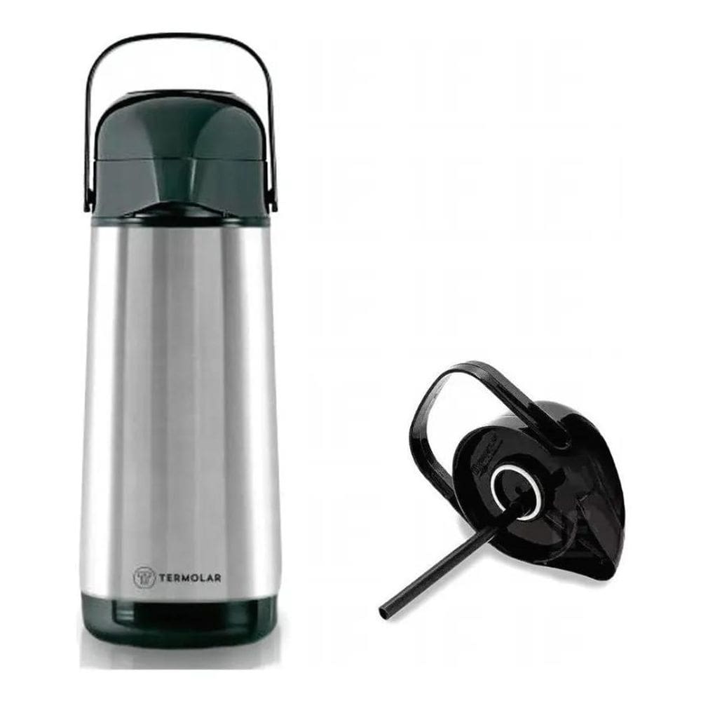 Garrafa Termica Pressao 1,8L Inox Lumina Termolar A Melhor C