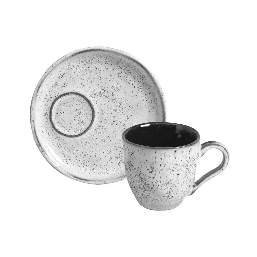 Conjunto com 6 Xícaras De Café Orgânico 70ml com 6 Pires Descentralizado Echo