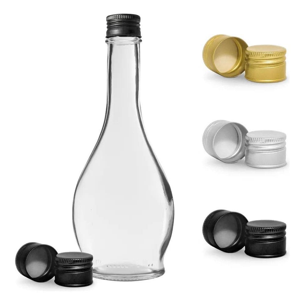 3X 10 Garrafas De Vidro Firenze 375Ml + Tampas Metálica E La