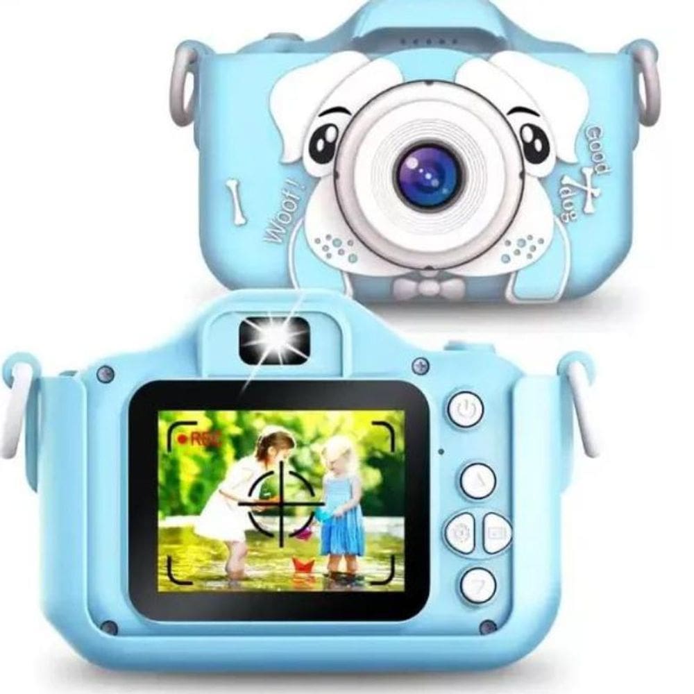Camera Digital Azul Infantil Mini Efeitos Fotos Voz