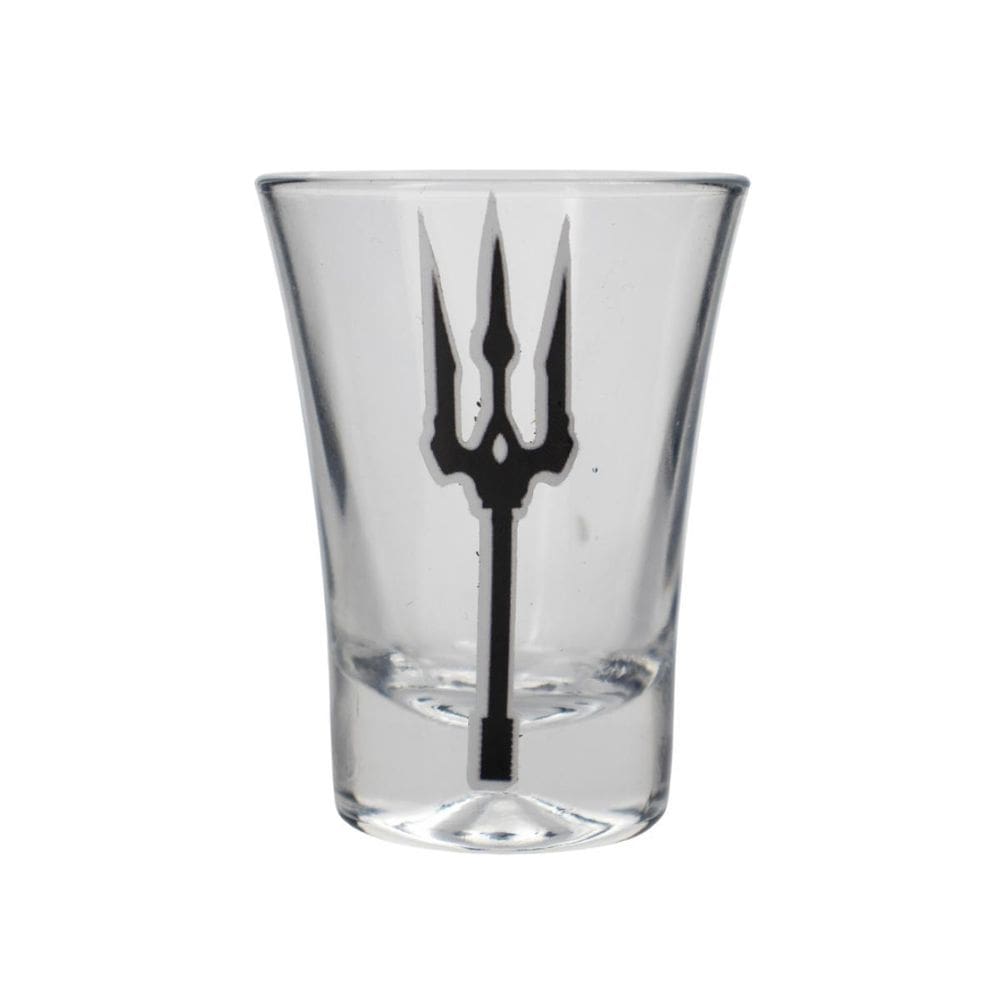 Copo Dose Cachaça Exú Tridente Trabalhado Vidro 45 Ml